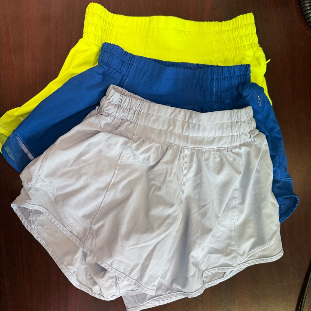 Lululemon Hotty Hot 2.5 - Women's 0 Athletic Shorts -Yellow, Blue,and Baby Blue